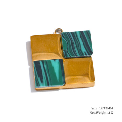 Natural stone round square water drop jewelry - product image