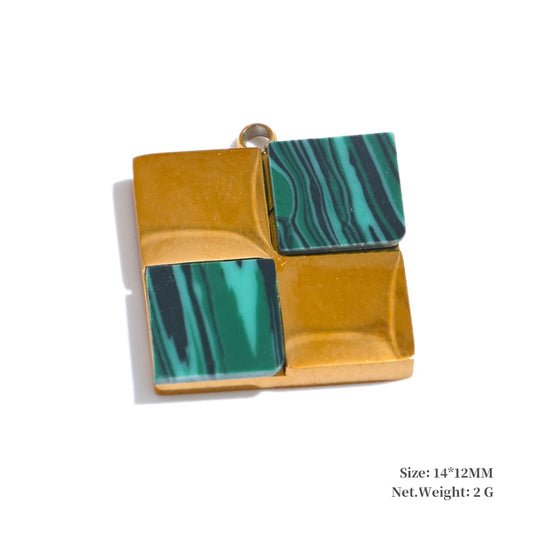 Natural stone round square water drop jewelry - product image