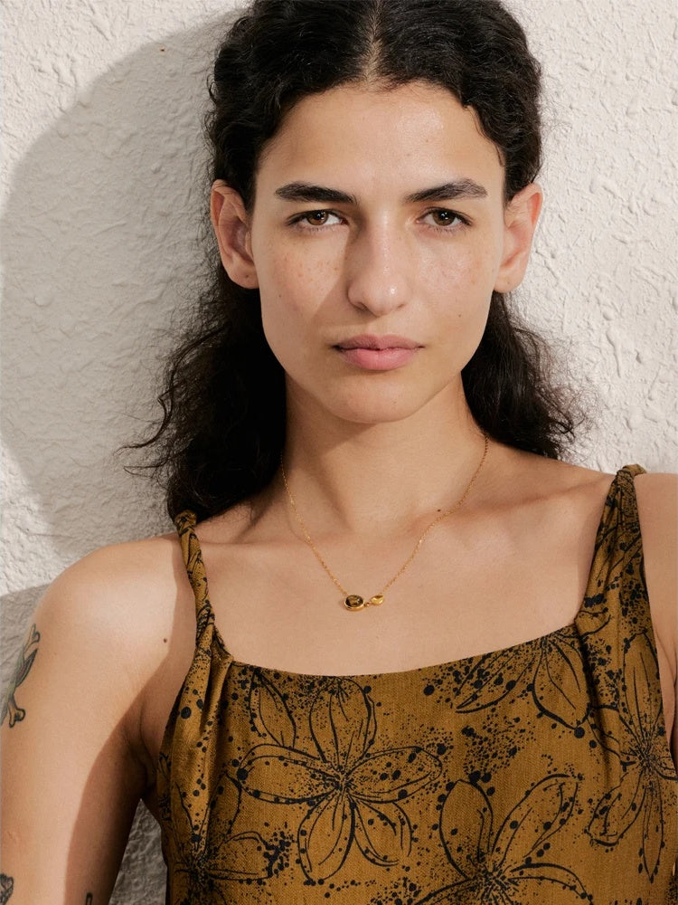Natural tiger stone shell pendant necklace - product image