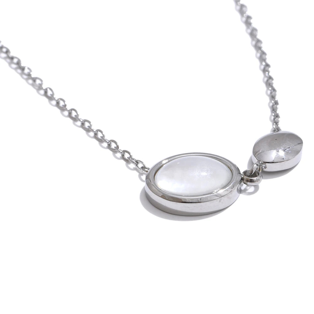 Natural tiger stone shell pendant necklace - product image