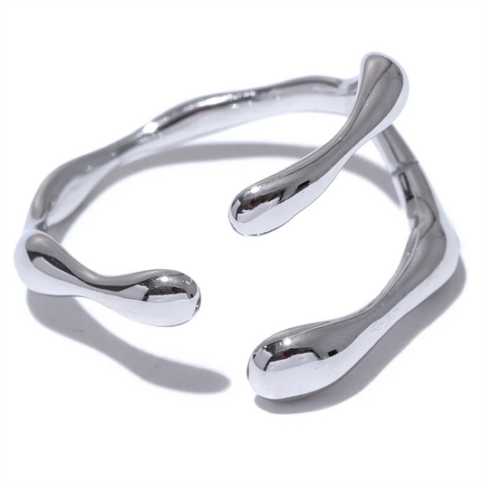 New design metallic 18k pvd plated opening ring - product image