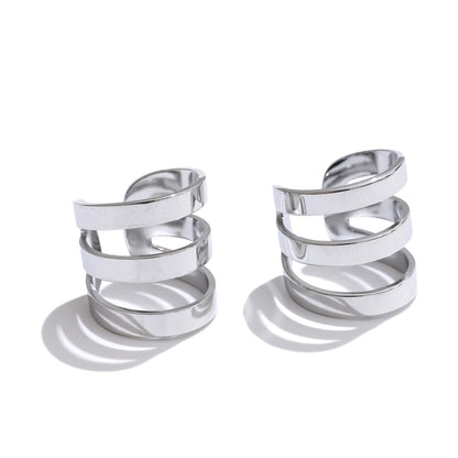 Non piercing contemporary ear clip earrings - product image