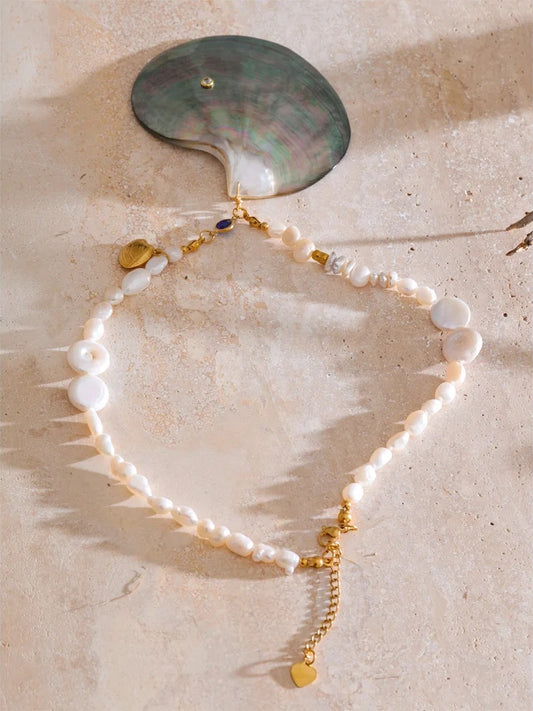 Ocean big shell pendant necklace natural pearl - product image