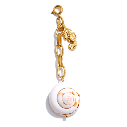 Ocean shell chest chain drop charm pendant - product image