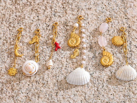 Ocean shell chest chain drop charm pendant - product image