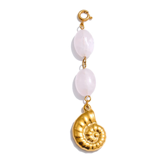 Ocean shell chest chain drop charm pendant - product image