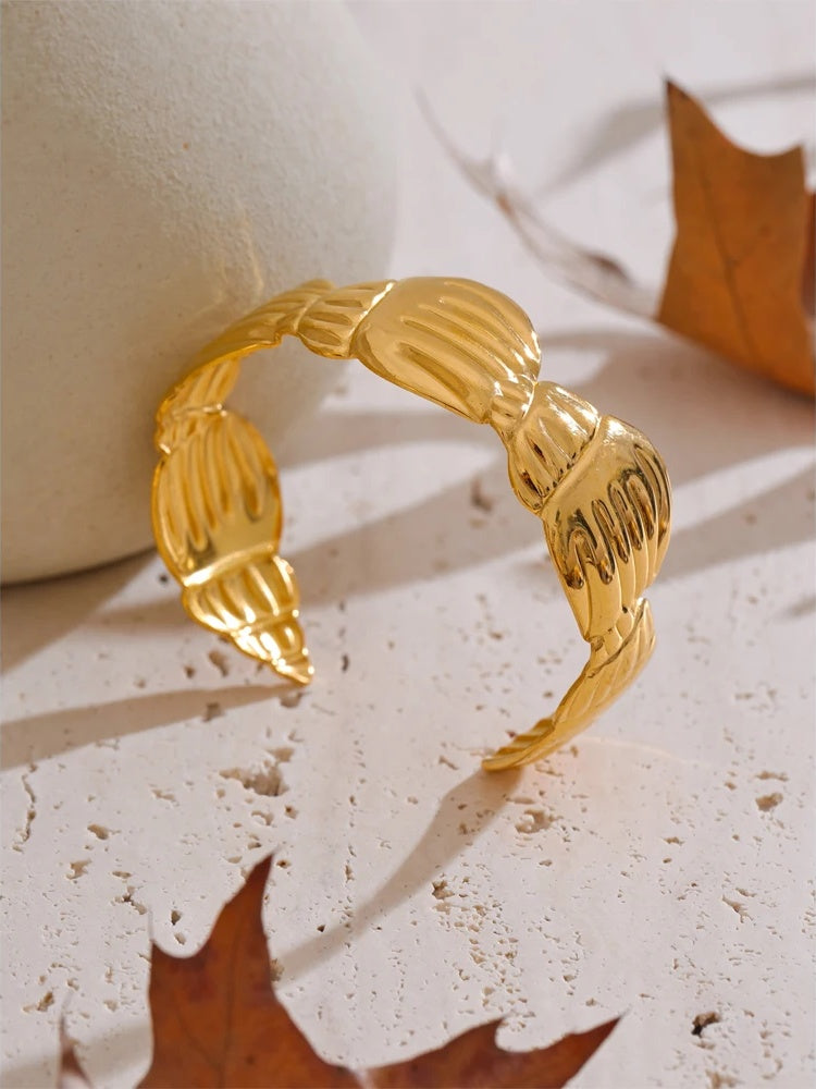 Ocean style conch abstract cuff bracelet - product image