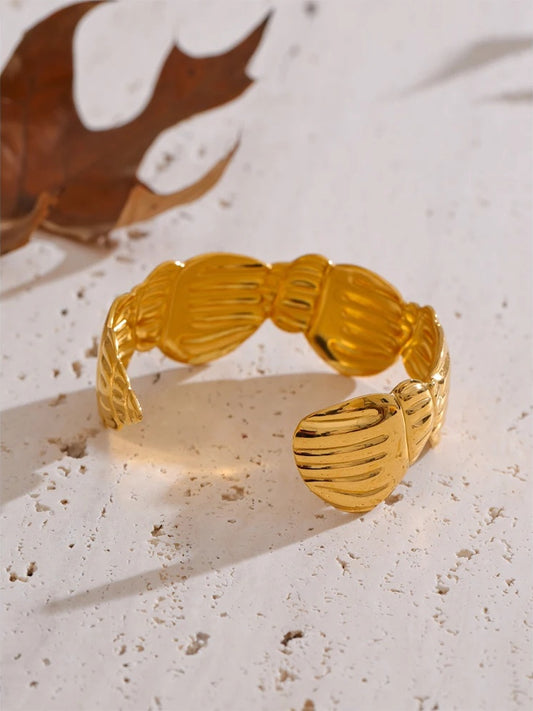 Ocean style conch abstract cuff bracelet - product image