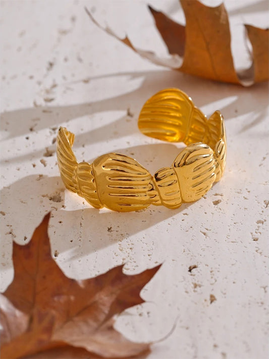 Ocean style conch abstract cuff bracelet - product image