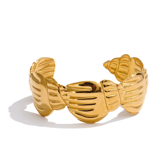 Ocean style conch abstract cuff bracelet - product image