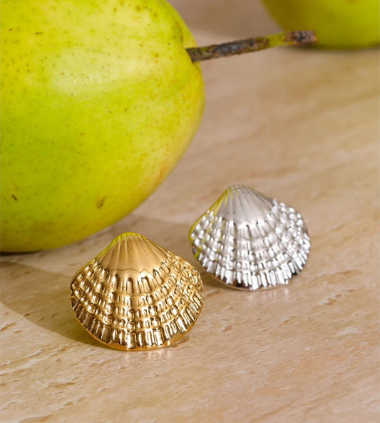 Ocean style metal shell adjustable ring women's summer - product image