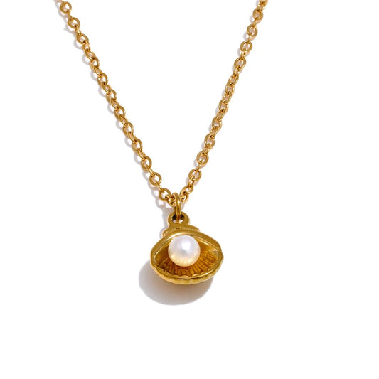 Ocean style natural freshwater pearl pendant - product image