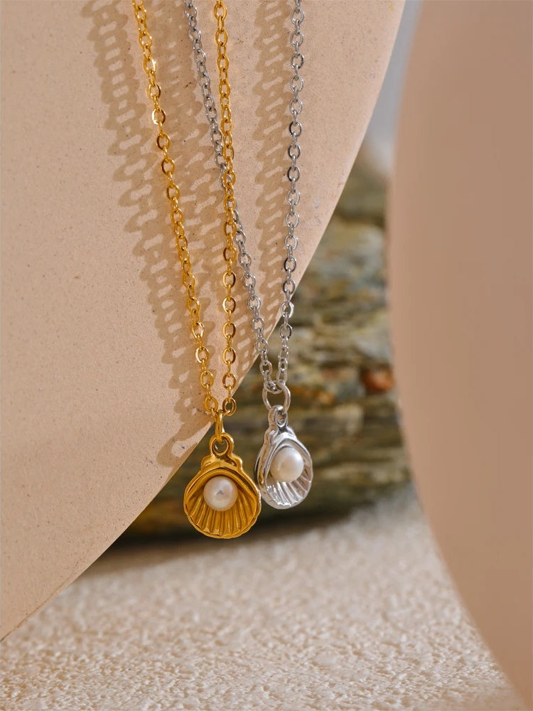Ocean style natural freshwater pearl pendant - product image