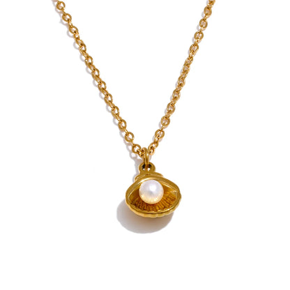 Ocean style natural freshwater pearl pendant - product image