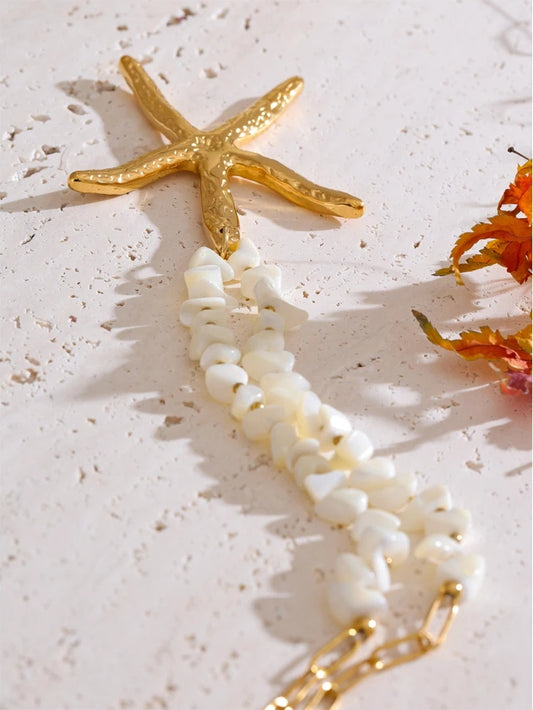 Ocean style shell star pendant trendy women's necklace - product image