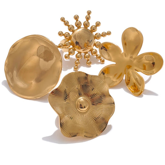 Open big stylish modern adjustable finger ring - product image