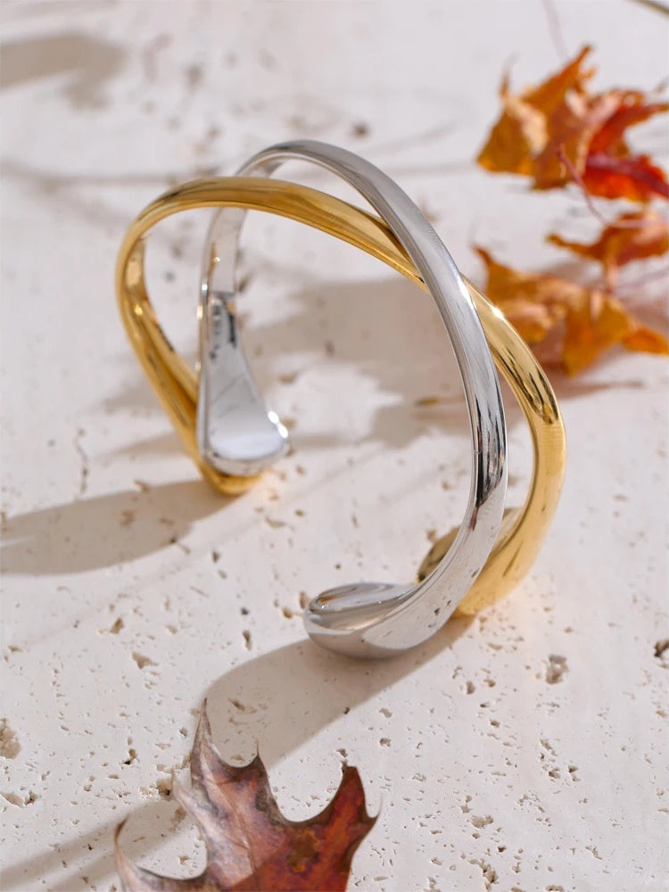 Open statement cuff bracelet bangle waterproof - product image