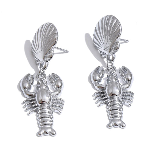 Personalized abstract shell drop earrings - product image