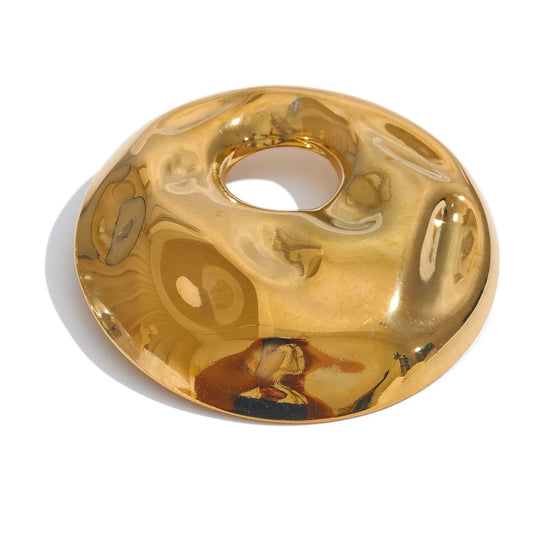 Personalized big round hammer brooch pin - product image