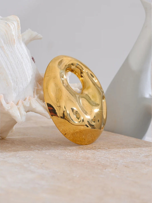 Personalized big round hammer brooch pin - product image