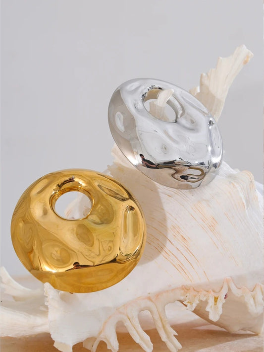 Personalized big round hammer brooch pin - product image