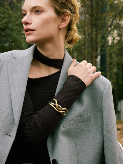 Personalized modern cuff bracelet bangle - product image