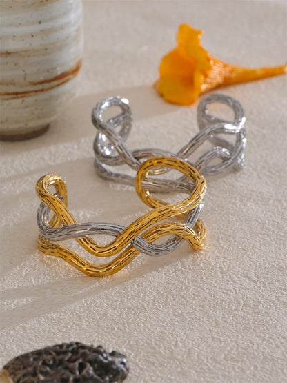 Personalized modern cuff bracelet bangle - product image