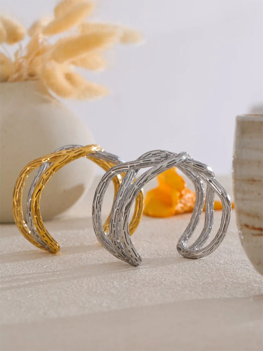 Personalized modern cuff bracelet bangle - product image