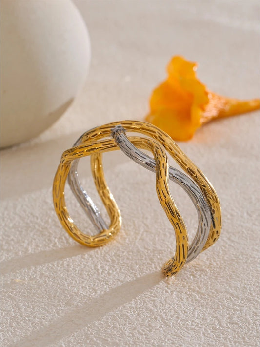 Personalized modern cuff bracelet bangle - product image
