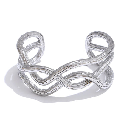 Personalized modern cuff bracelet bangle - product image