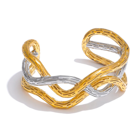 Personalized modern cuff bracelet bangle - product image