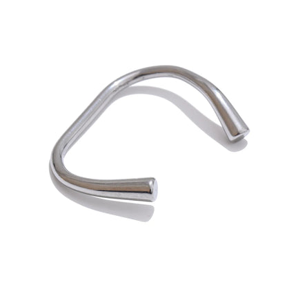 Personalized two finger modern open ring - product image