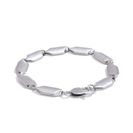 Personalized vintage silver color chain bracelet - product image