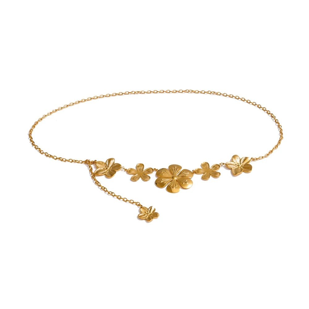 Petal flower plant waist chain belly belt - product image