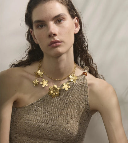 Petal flower plant waist chain belly belt - product image