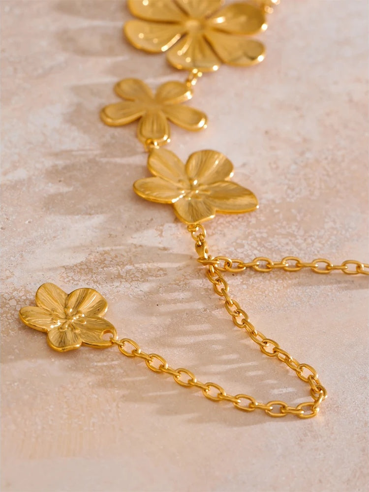 Petal flower plant waist chain belly belt - product image