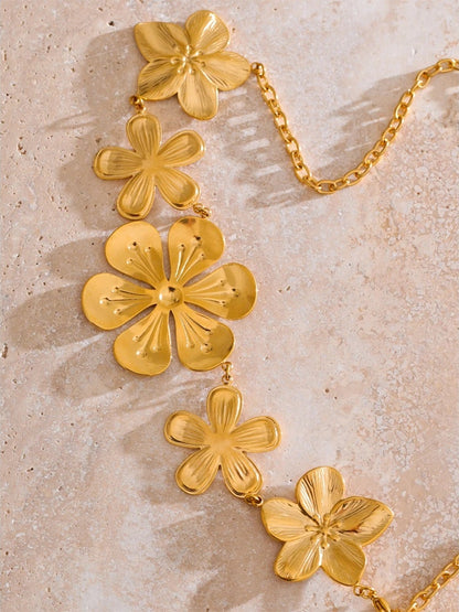 Petal flower plant waist chain belly belt - product image