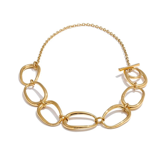 Polished minimalist chain pendant necklace gift - product image