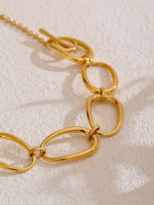 Polished minimalist chain pendant necklace gift - product image