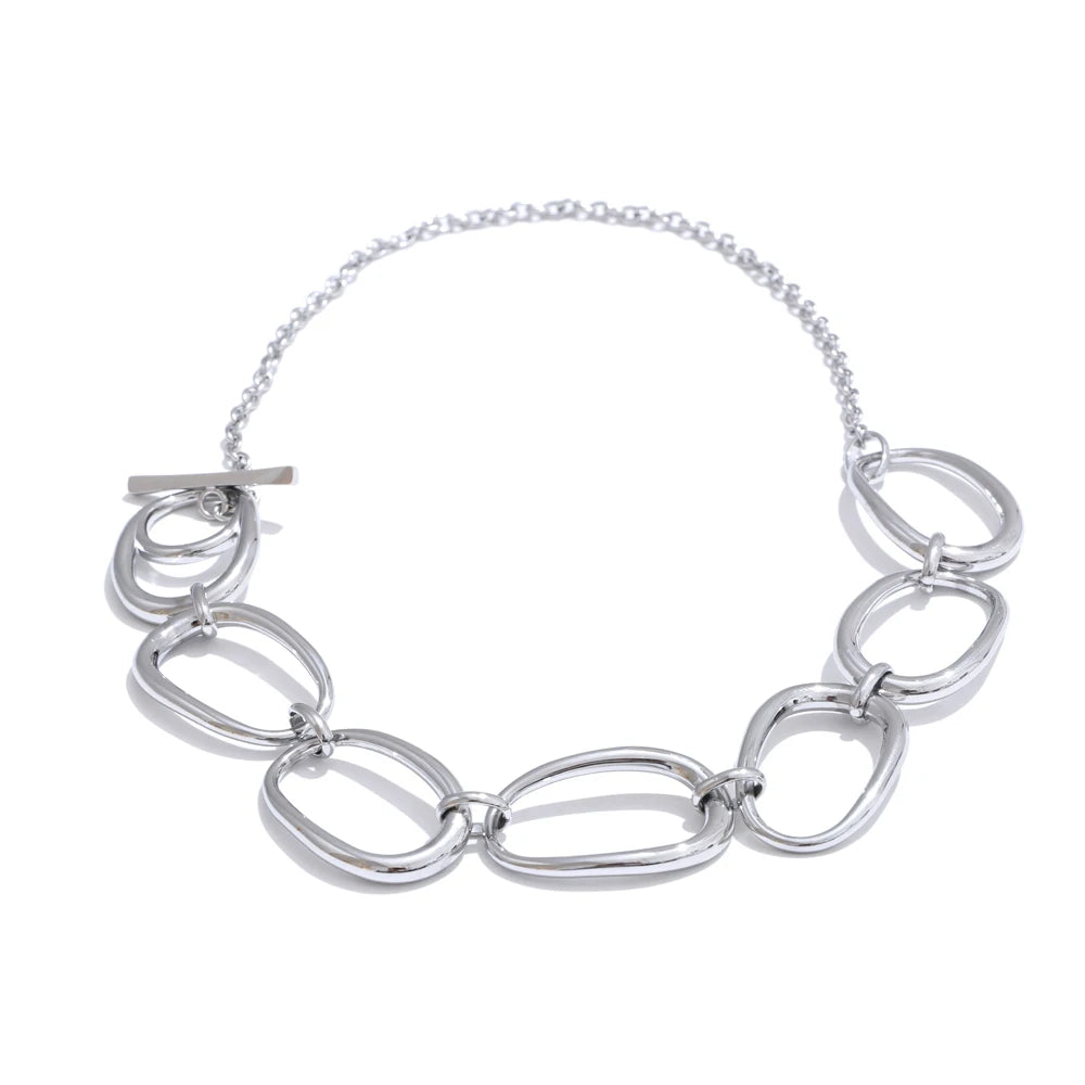 Polished minimalist chain pendant necklace gift - product image