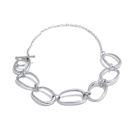 Polished minimalist chain pendant necklace gift - product image