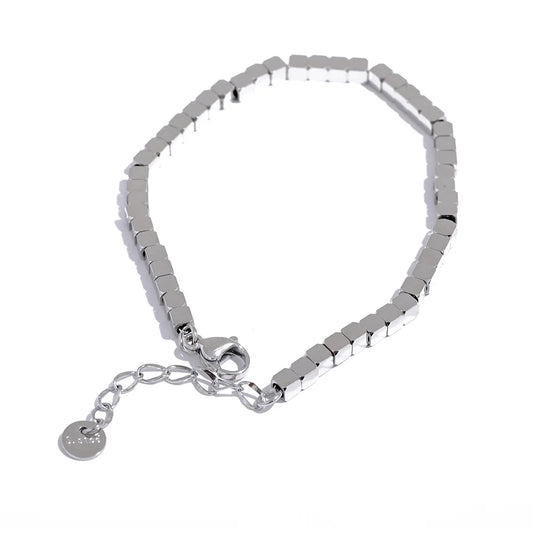 Polished square beads handmade stylish bracelet - product image