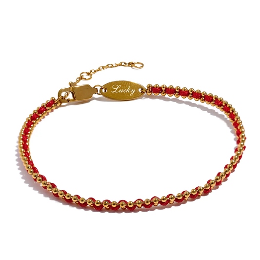 Polyester thread handmade thin charm bracelet - product image