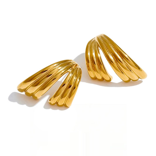 Popular layered contemporary push-back earrings - product image