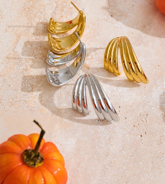 Popular layered contemporary push-back earrings - product image