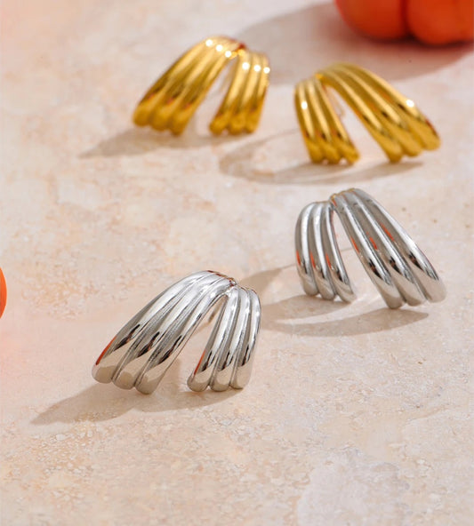 Popular layered contemporary push-back earrings - product image