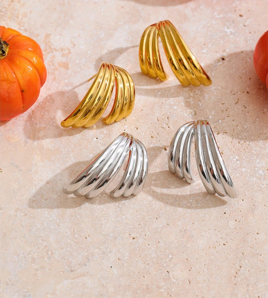 Popular layered contemporary push-back earrings - product image