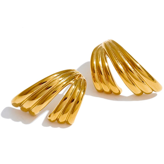 Popular layered contemporary push-back earrings - product image