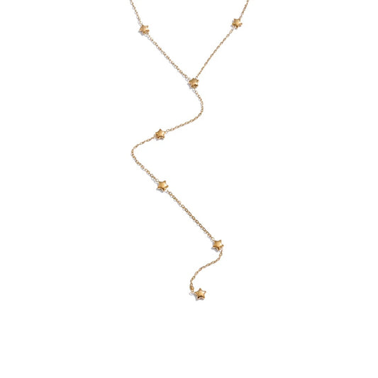 Popular stainless steel star y chain long necklace - product image