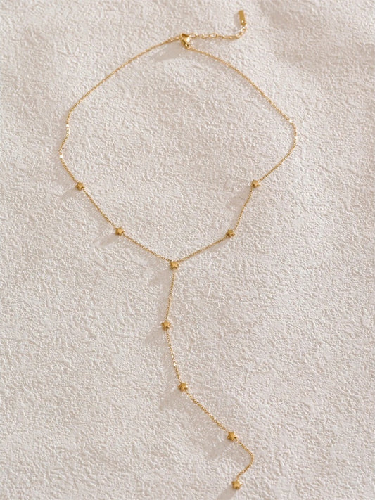 Popular stainless steel star y chain long necklace - product image